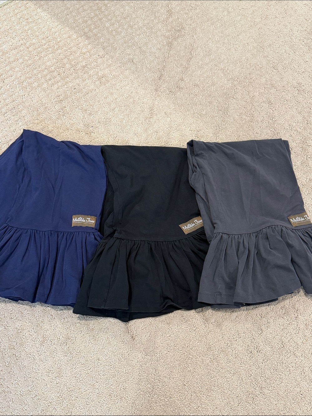 Matilda Jane Trio Ruffle Pants - Navy, Black, Gray women’s small